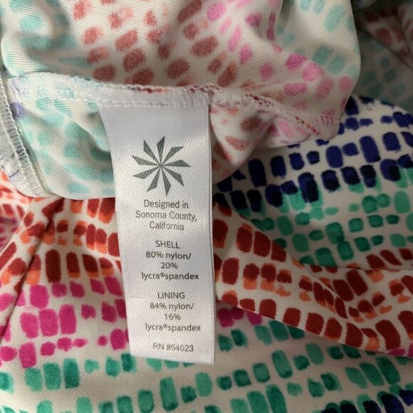 Athleta Tankini Swim Top 34B C Bright Print Adjustable Padded Beachwear - Picture 6 of 7